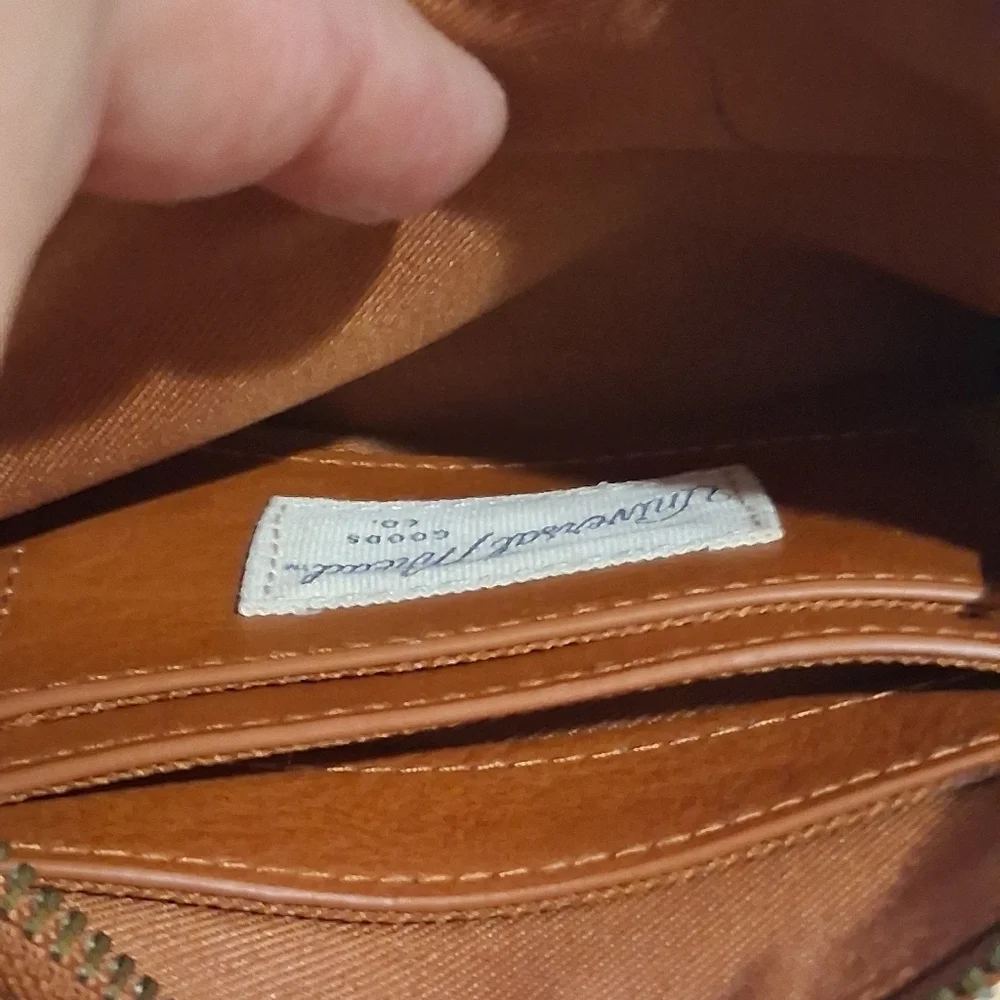 Tan Leather Wristlet